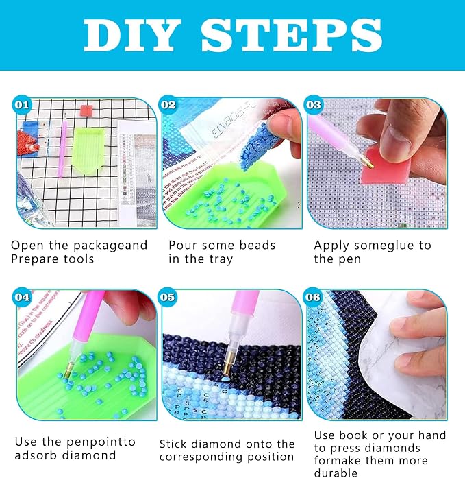 Meothan Diamond Art Kits for Adults, 5D DIY Colorful Peacock Diamond Painting - Image 7