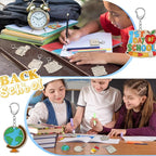 RattanView 24 Pcs Back to School Craft Color Your Own Keychains Diy Craft - Image 6