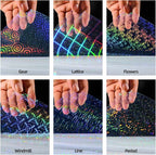 36 Sheets Holographic Laminate Sheets 8.5x11 Inch Self Adhesive 6 Patterns | - Image 3