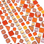 LITMIND Assorted Orange Irregular Crystal Mosaic Tiles, 9oz Value Pack by LITMIND