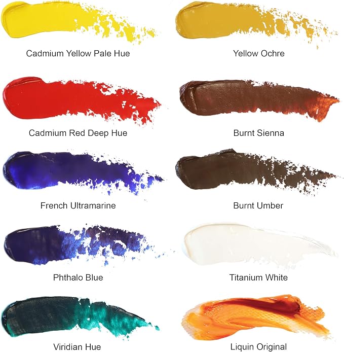 Winsor & Newton Winton Oil Color Paint, Studio Set, 10 x 37ml Tubes, 12 Piece - Image 4