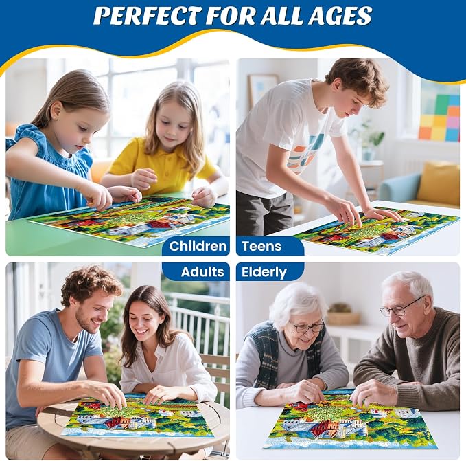 500 Pieces Puzzle for Adults, Country Farm Life Puzzle, Recycled Cardboard - Image 6