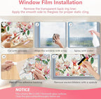 NINETREX Window Privacy Film, Stained Glass Floral Window Clings, Static Cling - Image 7