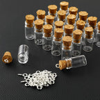 Yungyan 50 Pieces Small Mini Glass Bottles Jars - Image 5
