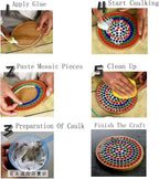 100 Pieces Mosaic Tiles Squares Yellow Crystal Mosaic Stained Glass - Image 2