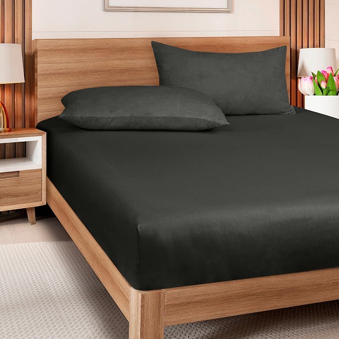 ROYALE LINENS 300 Thread Count 100% Long Staple Combed Cotton Fitted Sheet King - Image 8