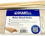 Proartek PK00030 Model BWS001X030 Balsa Wood Strips, 1/8" x 1/4" x 36" Select - Image 2
