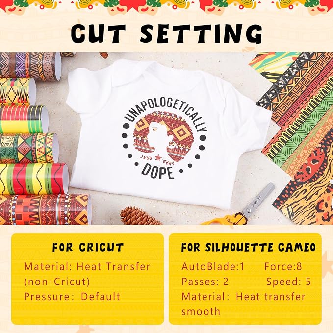 HTVSTD Kwanzaa HTV Heat Transfer Vinyl 12 Sheets 12×10in Iron on Vinyl | Africa - Image 7
