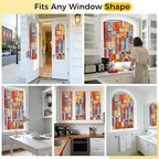 OHTMERU 3D Stained Glass Window Privacy Film, Heat Control UV Blocking Static - Image 8