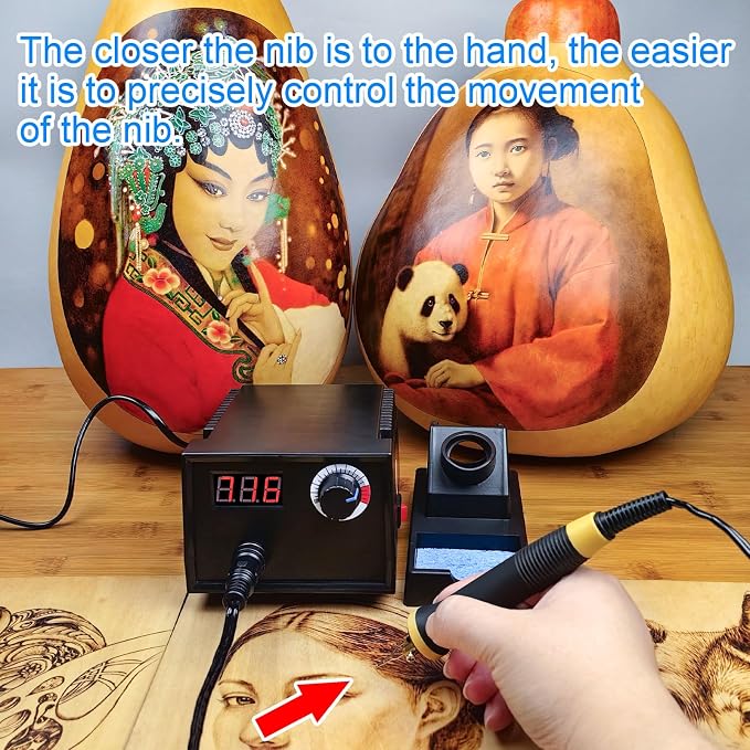 FIRElood Wood Burning Tool, Wood Burning kit Pen 25~750℃, Professional Wood - Image 3