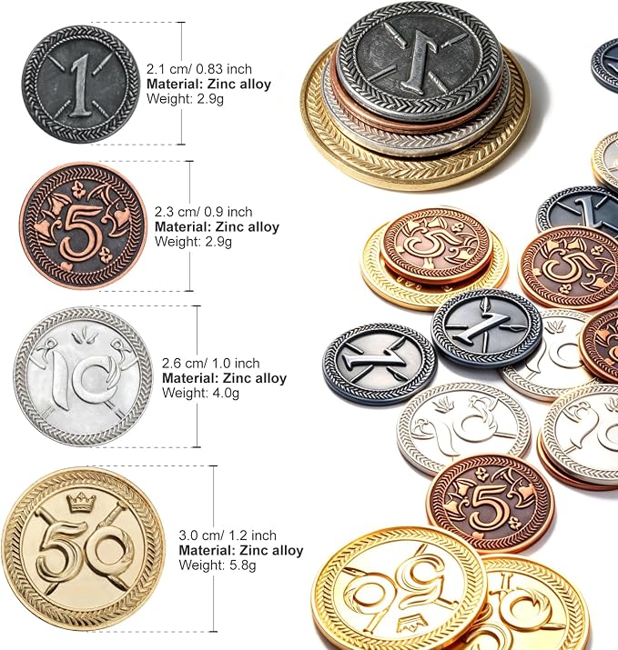 Metal Coin Set with Leather Organizer - Image 3