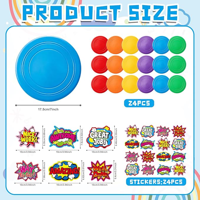 Cinrobiye 24 Pack Flying Discs Bulk - Image 2