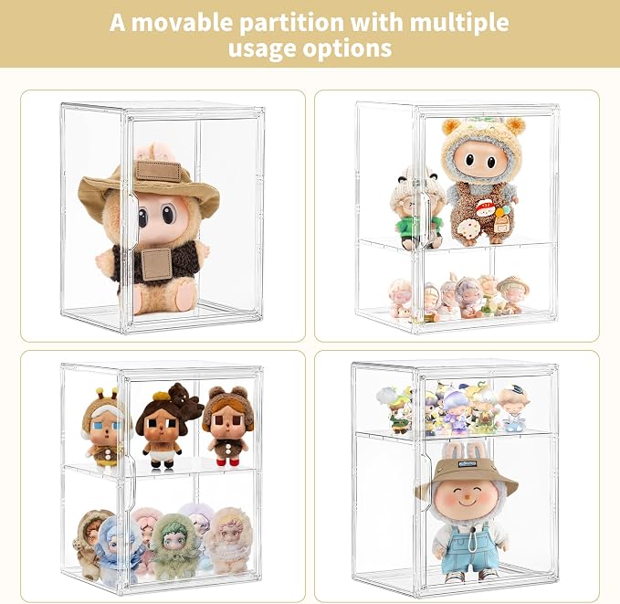 Attelite Acrylic Display Case for Collectibles, Stackable Storage Box - Image 7