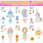 Funtopia Pony Beads Kit for Keychain Making, mini Pony Bead Pets for Kids - Image 2