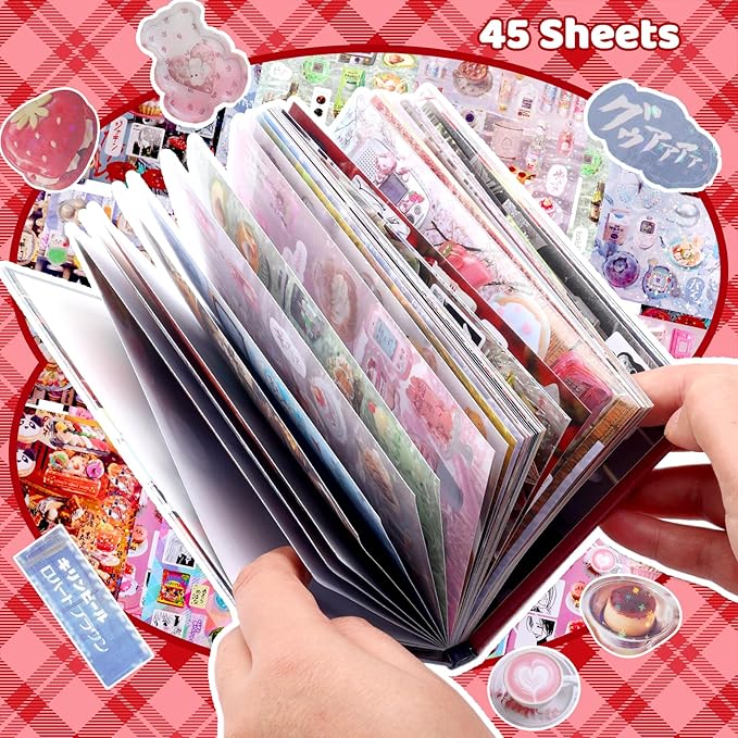 Tmtains 45 Sheets Japanese Manga Style Sticker Book 800+Pcs Heisei Retro - Image 4