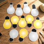 60PCS Classroom Light Bulb Cutouts Back to Schol Light Bulb Bulletin Board - Image 6