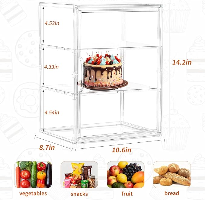 SANKEU Pastry Display Case, Bread Box - Image 2