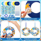 Hollowfly 48 Sets Hanukkah Wreath Craft Kits DIY Menorah Hanging Ornaments Make - Image 4