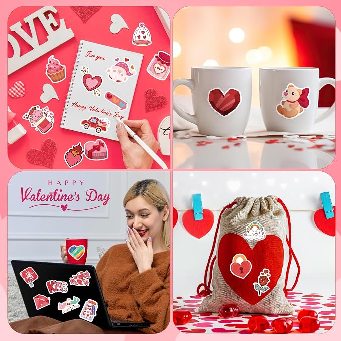 Valentines Party Favors | 100 PCS Valentines Stickers - Image 5