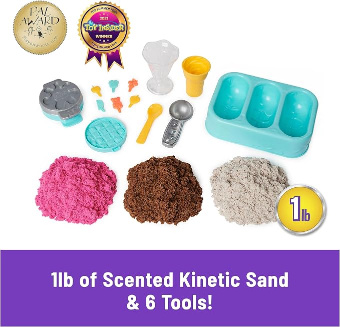 Kinetic Sand Scents Ice Cream Treats, Moldable Sand Sensory Toys, Ages 3+ | - Image 2