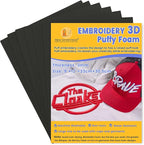 New brothread - 16 Options- 6PCS Embroidery Puffy Foam 9″x12″ Large Size 3MM by Newbrothread