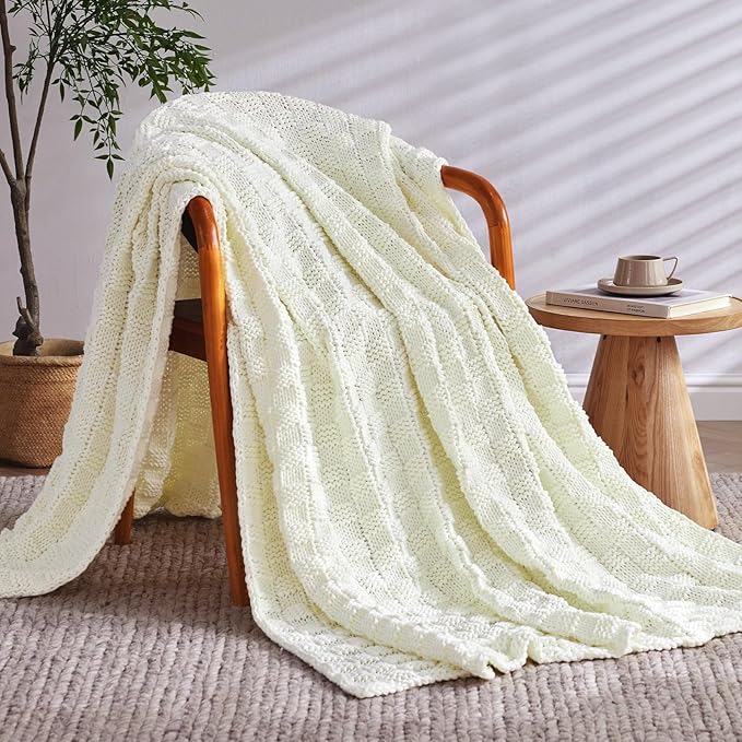 Knitted Weighted Blanket for Adult, No Beads Heavy Blanket 48” x 72'' 15lbs - Image 2