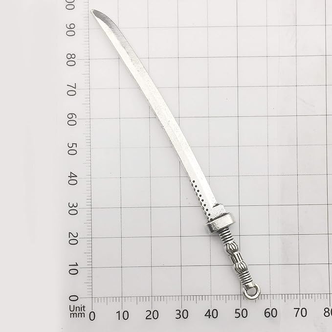 12pcs Craft Supplies Antique Silver Swords Knife Bookmark Charms Pendants - Image 3