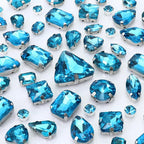 Dowarm Sew on Rhinestones 104 PCS Mixed Shapes Glass Sew on Crystals by Dowarm