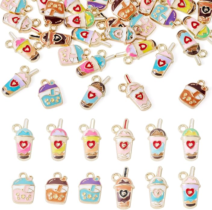 Enamel Food Charms Cute Assorted Food Pendants Sweet Dessert Charms by BoutigemJewelry