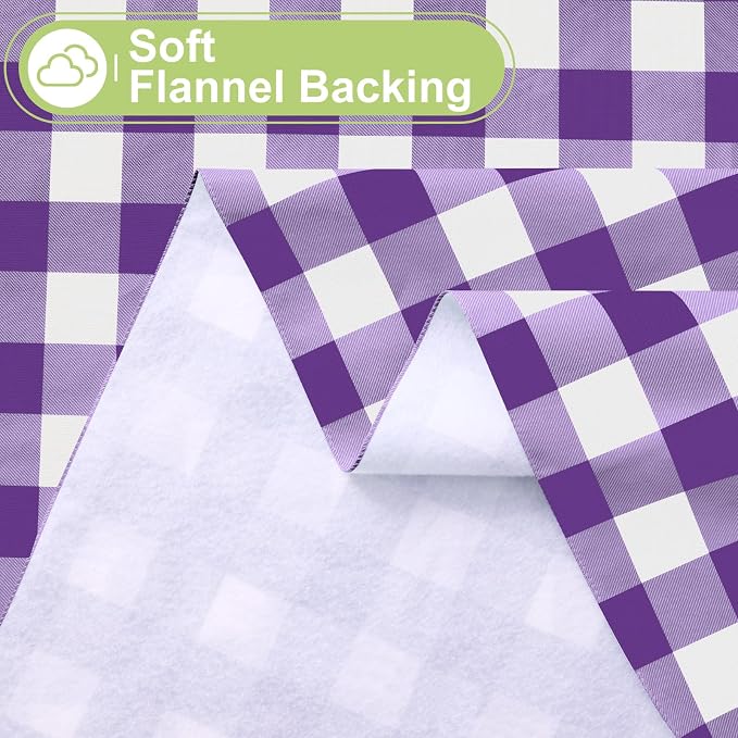 Smiry Rectangle Table Cloth, Waterproof Vinyl Tablecloth - Image 4