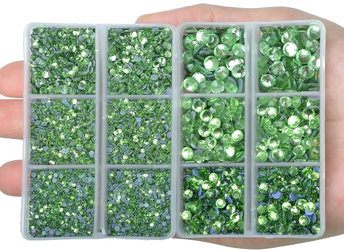 10000Pcs 2-Boxes Mixed Size Hot Fix Round Crystals Gems Glass Stones Hotfix - Image 4