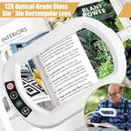 Veemagni 12X Rectangle Magnifying Glass - Image 2