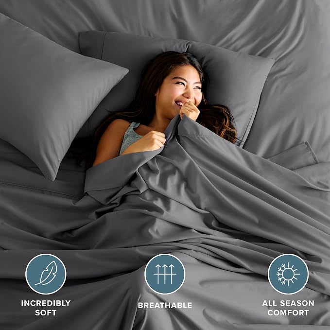 Bare Home King Flat Sheet - Image 3