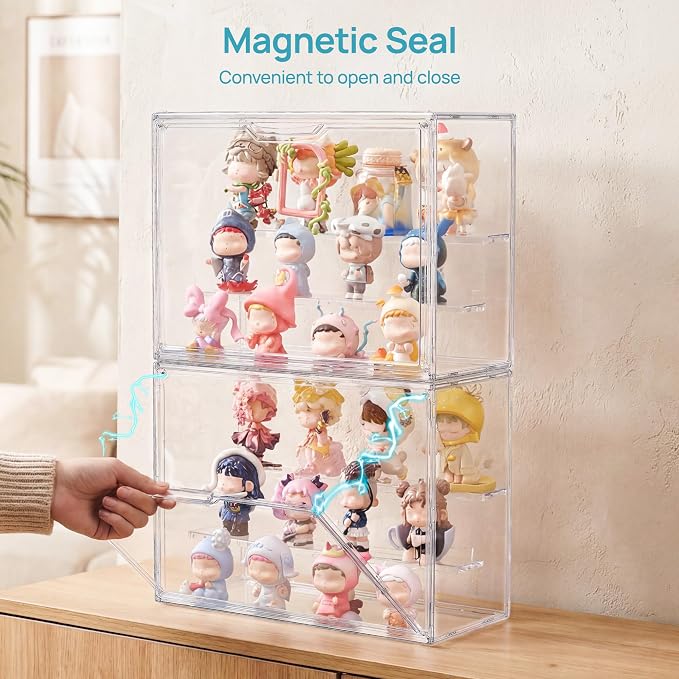 Vtopmart 1 Pack Acrylic Display Case, Stackable Figure Display Case - Image 4