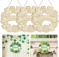 Large Size 12" Wooden Shamrock Ornaments to Paint, St. Patrick's Day Decoration by Sophena