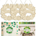 Large Size 12" Wooden Shamrock Ornaments to Paint, St. Patrick's Day Decoration by Sophena