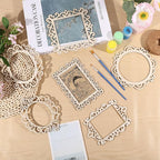 FREEBLOSS 28Pcs Unfinished Wood Picture Frames DIY Wood Frames - Image 5