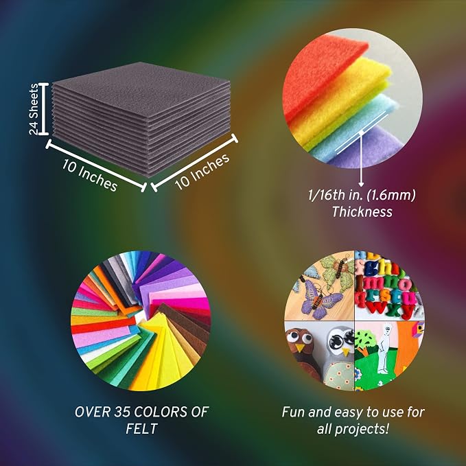 FabricLA Acrylic Felt Sheets for Crafts - Image 3