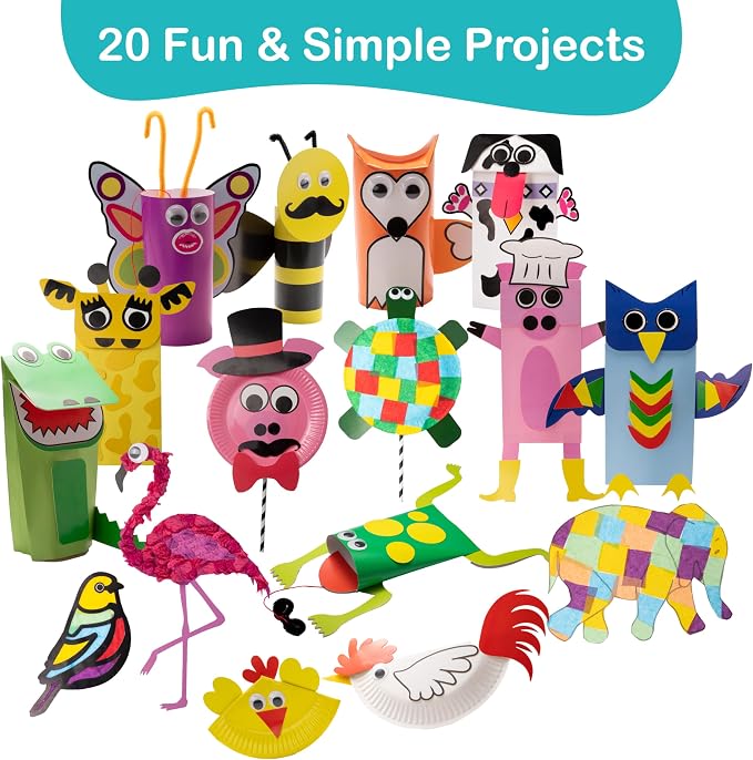 Craftikit® 20 Award-Winning Animal Toddler Arts and Crafts - Image 4
