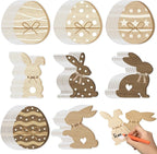 Funrous 80 Pcs Easter Paper Cutouts Farmhouse Rustic Bunny Egg Cutouts Easter by Funrous