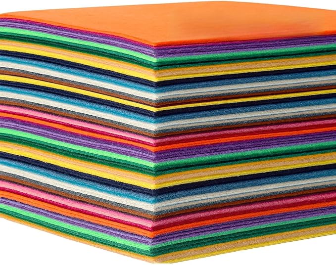 80PCS, 1mm Stiff Felt Fabric Sheets, 40 Assorted Colors, Felt Sheets by Unknown