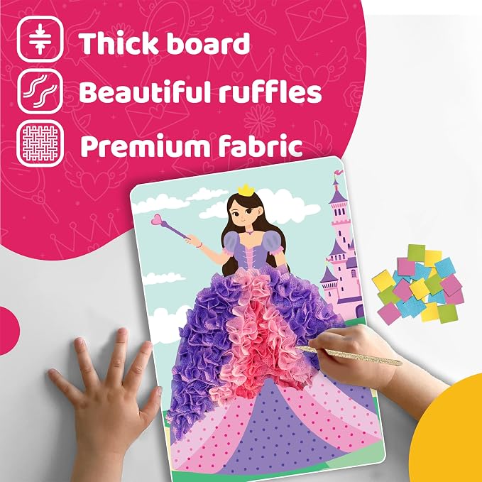 jackinthebox Poke Poke Art – Princess Theme, Mess-Free Fabric Art and Craft - Image 7