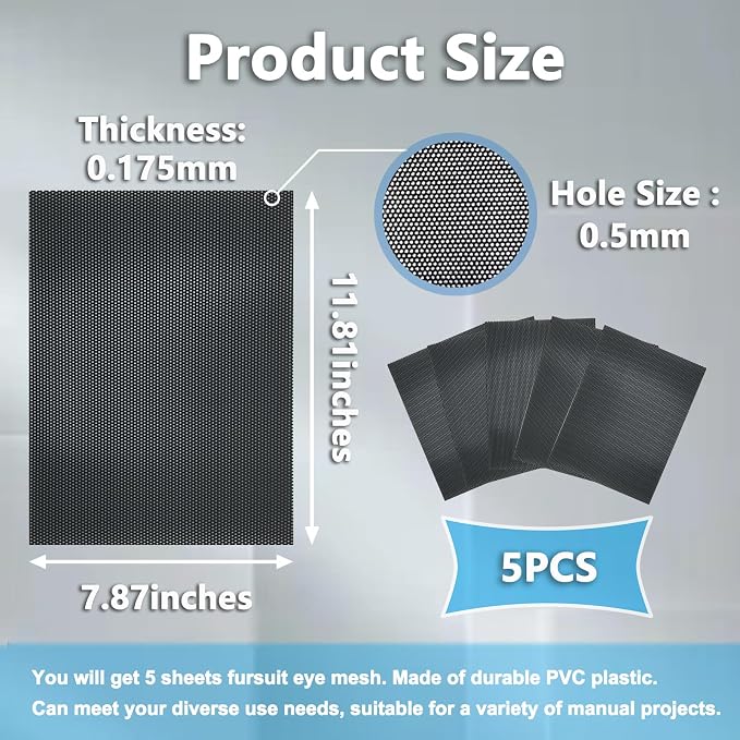 Fursuit Eye Mesh, Printable PVC Plastic Eye Mesh Sheet - Image 2