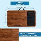 LAPGEAR Home Office Lap Desk – Espresso Woodgrain, Fits 15.6” Laptops - Image 5