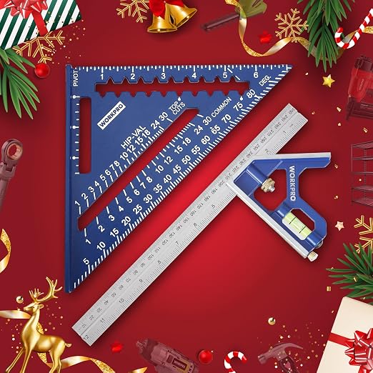 WORKPRO Aluminum Alloy Carpenter Square and Zinc-Alloy Square Ruler Set - 7 in. - Image 7
