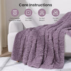 20lbs Weighted Blanket for Adults, Thick Fuzzy Jacquard Sherpa Weighted Blanket - Image 7