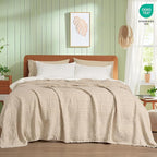 PHF Cooling Waffle Blanket King Size, Lightweight 60% Rayon from Bamboo & 40% - Image 4