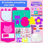 KRAFUN My First Sewing Kit for Kids Ages 6-12 | 7 Animal Dolls | 7 stuffed - Image 2