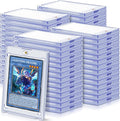 128ct Magnetic Card Holders Cases, 35pt Acrylic Baseball Hard Plastic Card Case by Homthy