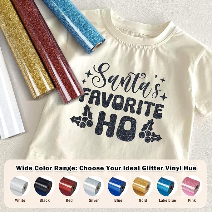 TUMIYA Black Glitter Heat Transfer Vinyl HTV Roll - Image 6